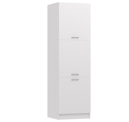 roe furniture Küchenhochschrank – Hochschrank mit 3 Türen & Einlegeböden – Küchenschrank 60×202×44 cm – Vorratsschrank aus Holzwerkstoff, melaminbeschichtet von roe furniture
