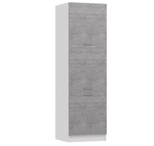 roe furniture Küchenhochschrank – Hochschrank mit 3 Türen & Einlegeböden – Küchenschrank 60×202×44 cm – Vorratsschrank aus Holzwerkstoff, melaminbeschichtet roe furniture Küchenhochschrank – Hochschrank mit 3 Türen & Einlegeböden – Küchenschrank 60×202×44 cm – Vorratsschrank aus Holzwerkstoff, melaminbeschichtet von roe furniture
