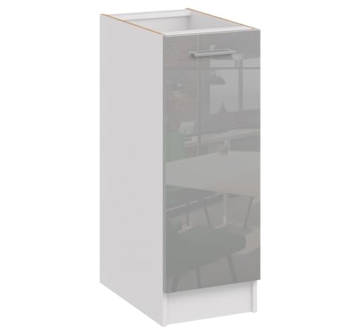 roe furniture Küchenunterschrank 30 cm Breite – Unterschrank mit 1 Tür – Küchenschrank für Aufbewahrung – 30×82×44 cm – schmaler Unterschrank aus Holzwerkstoff, melaminbeschichtet von roe furniture