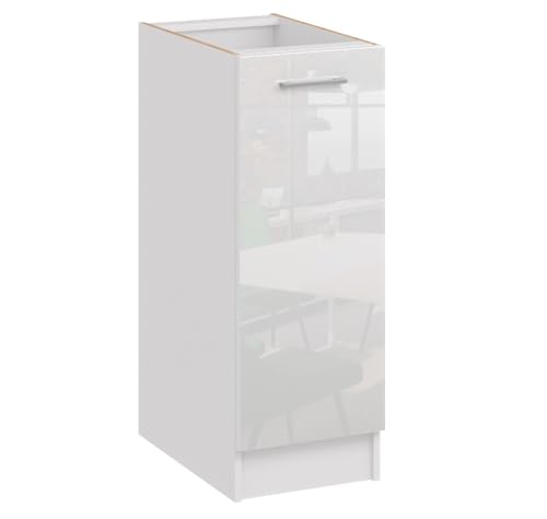 roe furniture Küchenunterschrank 30 cm Breite – Unterschrank mit 1 Tür – Küchenschrank für Aufbewahrung – 30×82×44 cm – schmaler Unterschrank aus Holzwerkstoff, melaminbeschichtet von roe furniture