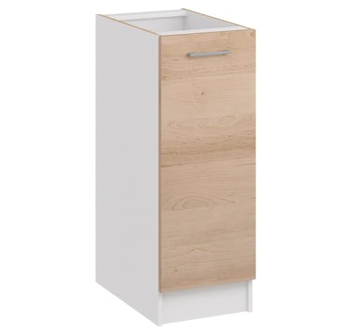 roe furniture Küchenunterschrank 30 cm Breite – Unterschrank mit 1 Tür – Küchenschrank für Aufbewahrung – 30×82×44 cm – schmaler Unterschrank aus Holzwerkstoff, melaminbeschichtet von roe furniture
