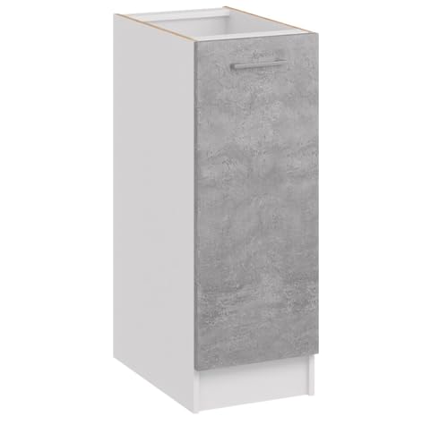 roe furniture Küchenunterschrank 30 cm Breite – Unterschrank mit 1 Tür – Küchenschrank für Aufbewahrung – 30×82×44 cm – schmaler Unterschrank aus Holzwerkstoff, melaminbeschichtet von roe furniture