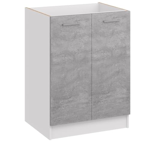 roe furniture Küchenunterschrank – Unterschrank mit 2 Türen & Einlegeboden – Küchenschrank 60×82×44 cm – Stauraumschrank aus Holzwerkstoff, melaminbeschichtet von roe furniture