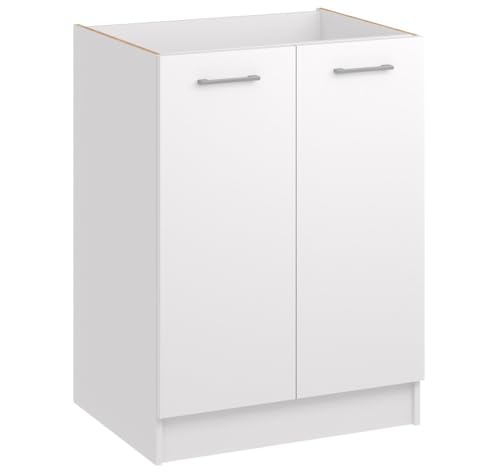roe furniture Küchenunterschrank – Unterschrank mit 2 Türen & Einlegeboden – Küchenschrank 60×82×44 cm – Stauraumschrank aus Holzwerkstoff, melaminbeschichtet von roe furniture