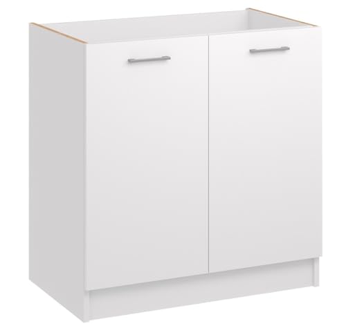 roe furniture Spülenunterschrank – Unterschrank für Spüle mit 2 Türen & Einlegeboden – Küchenschrank 60×82×44 cm – Unterschrank aus Holzwerkstoff, melaminbeschichtet von roe furniture