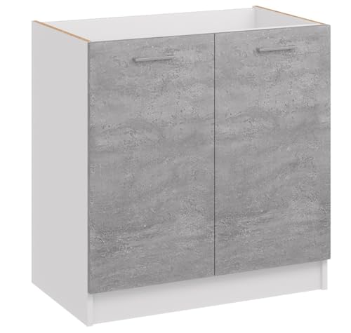 roe furniture Spülenunterschrank – Unterschrank für Spüle mit 2 Türen & Einlegeboden – Küchenschrank 60×82×44 cm – Unterschrank aus Holzwerkstoff, melaminbeschichtet von roe furniture