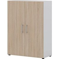 röhr Aktenschrank direct.office, 859S331000 sonoma-eiche, weiß 2 Fachböden 80,0 x 33,5 x 107,2 cm von röhr