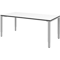 röhr Imperia höhenverstellbarer Schreibtisch weiß rechteckig, 4-Fuß-Gestell silber 180,0 x 80,0 cm röhr Imperia höhenverstellbarer Schreibtisch weiß rechteckig, 4-Fuß-Gestell silber 180,0 x 80,0 cm von röhr