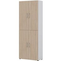 röhr Aktenschrank direct.office, 859S651000 weiß, eiche 5 Fachböden 80,0 x 33,5 x 212,5 cm von röhr