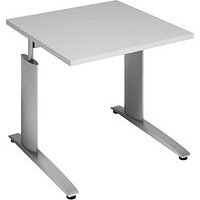 röhr Techno höhenverstellbarer Schreibtisch hellgrau quadratisch, C-Fuß-Gestell silber 80,0 x 80,0 cm röhr Techno höhenverstellbarer Schreibtisch hellgrau quadratisch, C-Fuß-Gestell silber 80,0 x 80,0 cm von röhr