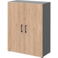 röhr Aktenschrank direct.office, 859H331000 hickory, anthrazit 2 Fachböden 80,0 x 33,5 x 107,2 cm von röhr