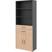 röhr Regalschrank direct.office, 859H691000 hickory 80,0 x 34,4 x 212,5 cm von röhr