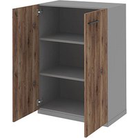 röhr Aktenschrank quantum, 180/D34/6120-85-R1 grau, eiche 2 Fachböden 80,0 x 41,9 x 112,5 cm von röhr