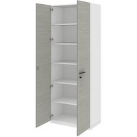 röhr Aktenschrank quantum, 180/D64/9020-39-R1 weiß, hellgrau 5 Fachböden 80,0 x 41,9 x 220,5 cm von röhr