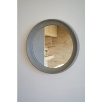 Rohes Wohnen Runder Spiegelrahmen Aus Beton 40 cm von roheswohnen