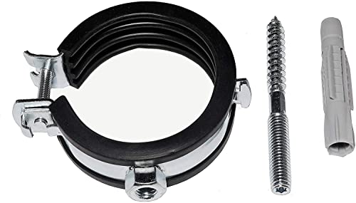 10 Stück (Set) Gelenkrohrschellen 25-28 mm / 3/4" + Stockschrauben + Dübel (Stockschraube M 8x100 mm) von rohrfix-24