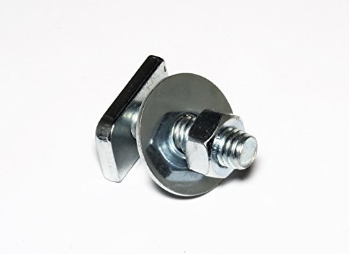 rohrfix-24 10 Stück Hammerkopfschrauben M8x80mm f. C-Profile 27x18, Silber von rohrfix-24