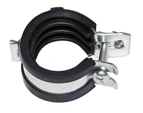 rohrfix-24 25 Stück Gelenkrohrschellen 44-49 mm / 1 1/2" Schwarz für DIN 4109 von rohrfix-24