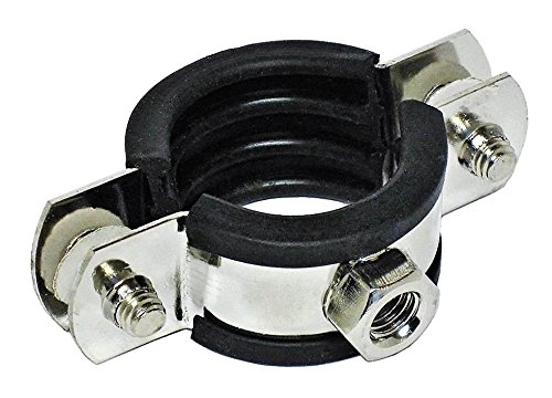Edelstahl Rohrschelle aus V4A mit Gummieinlage 131-135 mm von rohrfix-24
