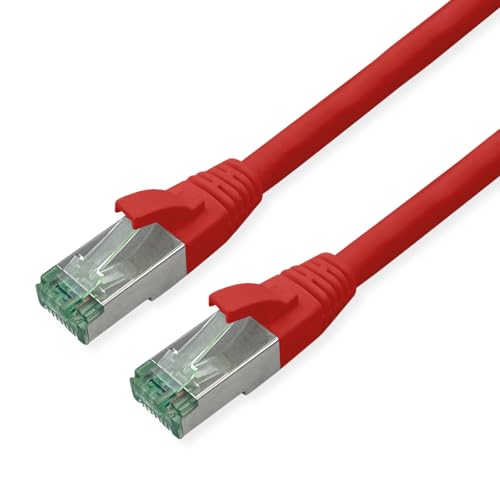 ROLINE RM Patchkabel Kat.6A S/FTP (PiMF), rot, 1 m von roline recycled material