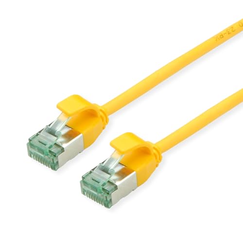 ROLINE RM U/FTP DataCenter Patchkabel Kat.6A (Class EA), Slim, gelb, 3 m von roline recycled material