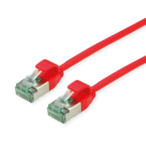 ROLINE RM U/FTP DataCenter Patchkabel Kat.6A (Class EA), Slim, rot, 1 m von roline recycled material