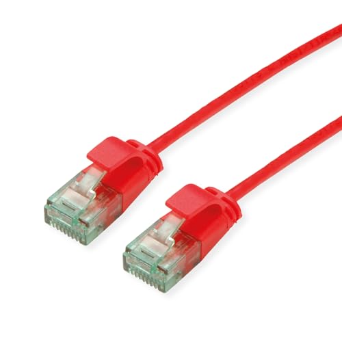 ROLINE RM UTP DataCenter Patchkabel Kat.6A (Class EA), Slim, rot, 2 m von roline recycled material