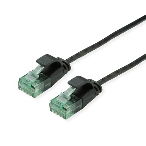 ROLINE RM UTP DataCenter Patchkabel Kat.6A (Class EA), Slim, schwarz, 5 m von roline recycled material