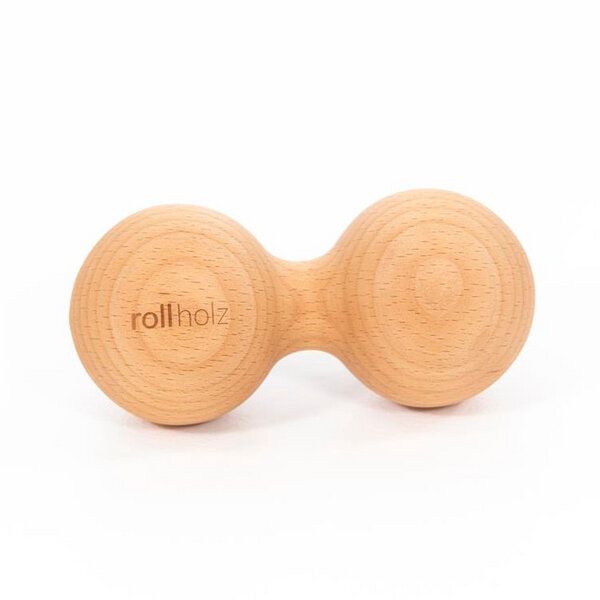 rollholz Doppelkugel - nachhaltiges Faszientraining und Eigenmassage von rollholz