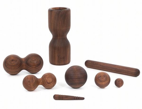 rollholz SET (8-teilig) - das Faszien- und Massageset aus Holz von rollholz