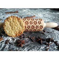 Teigroller Klein, Graviert Teigroller, Blumen Teigroller Klein, Graviert Teigroller, Blumen von rollinka