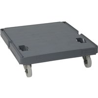 Hygiene-Rollplatte für rolltainer® Rollbehälter, Hochdruck-Polyethylen, grau von rolltainer®