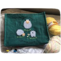 Handarbeitskorb Aus Leinen, Hübsch Bestickt Handarbeitskorb Aus Leinen, Hübsch Bestickt von romaga36