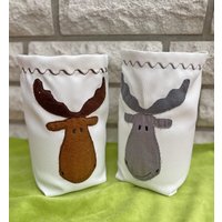 Licht - Beutel Aus Stoff Bestickt Elchkopf Schweden Schwedenliebe- Schwedenfans Geschenk Urlaubserinnerung Licht - Beutel Aus Stoff Bestickt Elchkopf Schweden Schwedenliebe- Schwedenfans Geschenk Urlaubserinnerung von romaga36