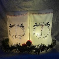 Licht Beutel - Windlicht Deko Geschenk Advent Weihnachten Stoff Bestickt Licht Beutel - Windlicht Deko Geschenk Advent Weihnachten Stoff Bestickt von romaga36