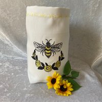 Licht -Windlicht - Geschenk Deko Beutel Bienen Biene Blume Stoff Bestickt Licht -Windlicht - Geschenk Deko Beutel Bienen Biene Blume Stoff Bestickt von romaga36