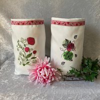 Licht - Windlicht Geschenk Deko Beutel- Blumen Stoff Bestickt Terrasse Balkon Licht - Windlicht Geschenk Deko Beutel- Blumen Stoff Bestickt Terrasse Balkon von romaga36