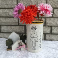 Lichtbeutel - Husse Für Blumenvase Geschenk Deko Beutel Midsommar Stoff Bestickt Lichtbeutel - Husse Für Blumenvase Geschenk Deko Beutel Midsommar Stoff Bestickt von romaga36