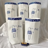 Lichtbeutel - Windlicht Deko Geschenk Maritim Nordlichter Moin Stoff Bestickt Möwe Lichtbeutel - Windlicht Deko Geschenk Maritim Nordlichter Moin Stoff Bestickt Möwe von romaga36