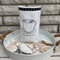 Lichtbeutel - Windlicht Deko Geschenk Maritim Nordlichter Moin Tasse Papierboot Stoff Bestickt Möwe Lichtbeutel - Windlicht Deko Geschenk Maritim Nordlichter Moin Tasse Papierboot Stoff Bestickt Möwe von romaga36