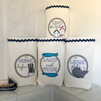 Lichtbeutel - Windlicht Deko- Maritim Nordlicht Stoff Bestickt Mit Einem Maritimen Motiv Lichtbeutel - Windlicht Deko- Maritim Nordlicht Stoff Bestickt Mit Einem Maritimen Motiv von romaga36