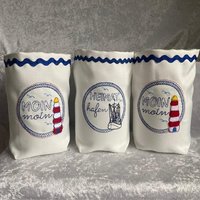 Lichtbeutel - Windlicht Deko- Maritim Nordlicht Stoff Bestickt Mit Einem Maritimen Motiv Lichtbeutel - Windlicht Deko- Maritim Nordlicht Stoff Bestickt Mit Einem Maritimen Motiv von romaga36