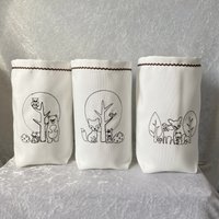 Lichtbeutel - Windlicht -Fuchs Hase -Reh Eichhörnchen Bär Eule -Tiere Stoff Bestickt Lichtbeutel - Windlicht -Fuchs Hase -Reh Eichhörnchen Bär Eule -Tiere Stoff Bestickt von romaga36