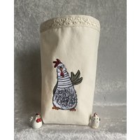 Lichtbeutel - Windlicht Huhn Küche Deko Geschenk Stoff Bestickt Lichtbeutel - Windlicht Huhn Küche Deko Geschenk Stoff Bestickt von romaga36