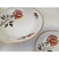 Ein Paar Swinnertons Ironstone Rosenmuster Ring/Pin Geschirr Oder Marmelade, Buttergerichte Ein Paar Swinnertons Ironstone Rosenmuster Ring/Pin Geschirr Oder Marmelade, Buttergerichte von romantiquesvintage