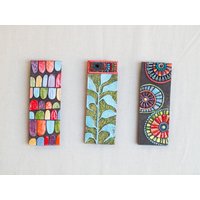 Mid Century Moderne Wand Kunst Set Von 3 - Made To Order Keramik Und Mosaik Stick Mini Montierte Fliesen Mid Century Moderne Wand Kunst Set Von 3 - Made To Order Keramik Und Mosaik Stick Mini Montierte Fliesen von romyandclare