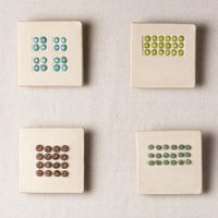 Mosaikfliesen Wandkunst 4Er Set, Montierte Wandkunst, 13 cm - Made To Order Abacus von romyandclare