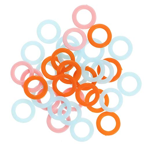 rongweiwang 100 stücke Stitch Maker Ring Strick Häkeln Ringstich Marker Ring Kunststoff Verriegelungsring Strick Assistant Werkzeug, groß von rongweiwang