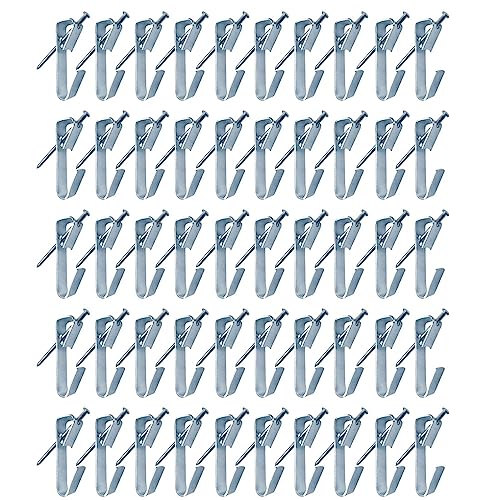rongweiwang 100 x Bildaufhänger, Haushaltszubehör, Aufhängehaken, Metallverschluss, kompakte Größe, einfach zu verwendende Dekoration, Wandaufhänger, Silber von rongweiwang