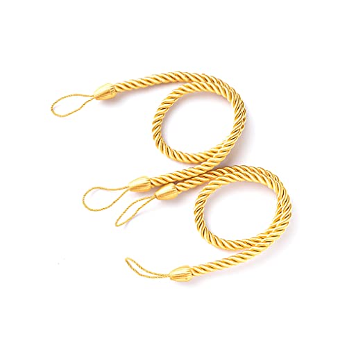 rongweiwang 2 Stücke Home Hotel Vorhanghalter Wohnzimmer Schlafzimmer Fenster Drape Raffhalter Vorhänge Dekorativer Halter Wellenseil, Gold rongweiwang 2 Stücke Home Hotel Vorhanghalter Wohnzimmer Schlafzimmer Fenster Drape Raffhalter Vorhänge Dekorativer Halter Wellenseil, Gold von rongweiwang